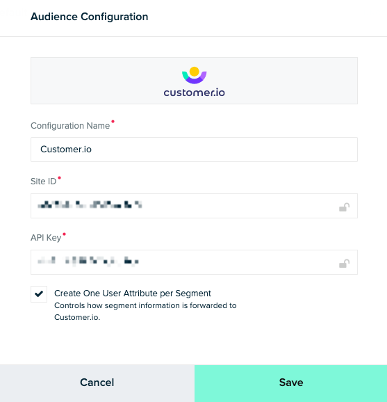Mparticle Customer.io Audience Configuration
