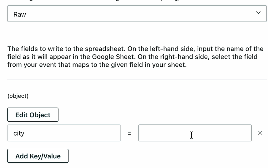 an animated gif showing the user selecting a field and then using the variables drop down to set a variable for a customer.io integration.