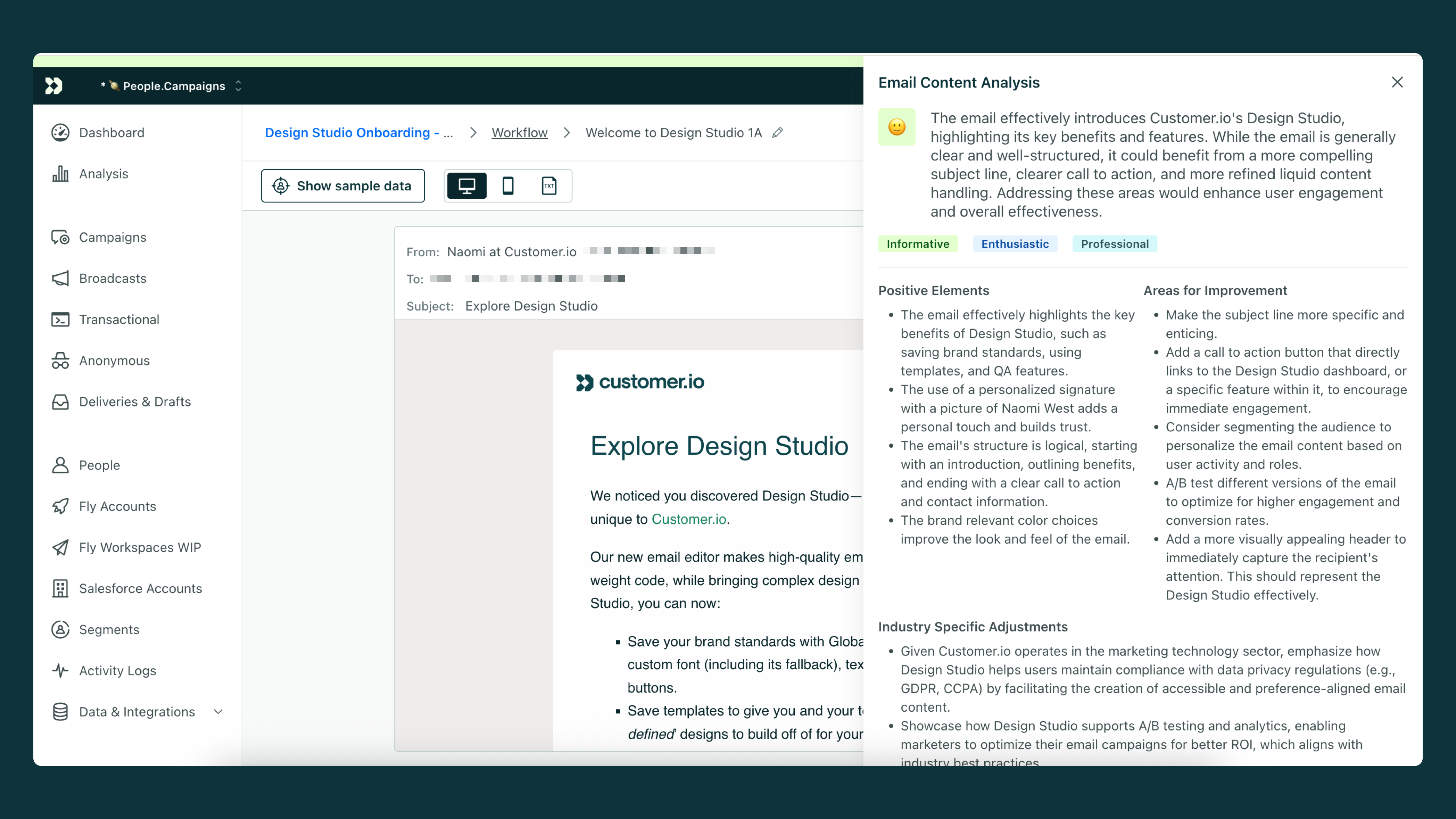 AI-powered email content analysis