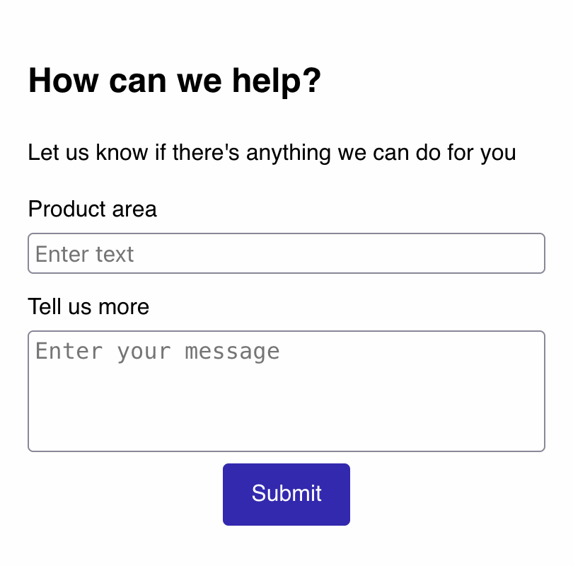 Collect plain text feedback in anonymous messages