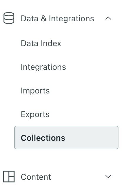 Collections have moved to Data & Integrations