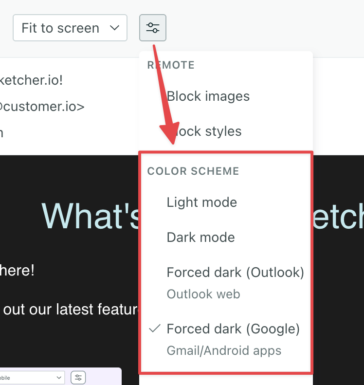 Forced dark mode: more preview options so you can be confident in your design