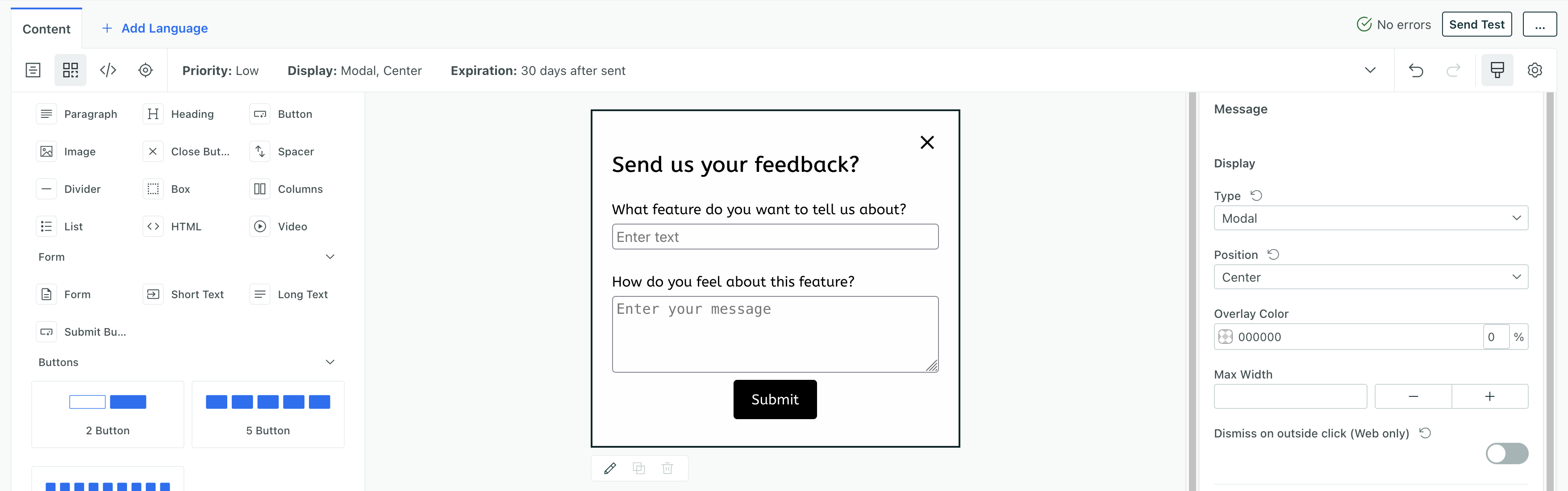 Send forms with text inputs