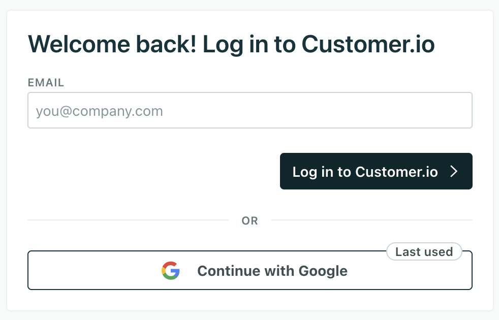 Remember the way you last logged in