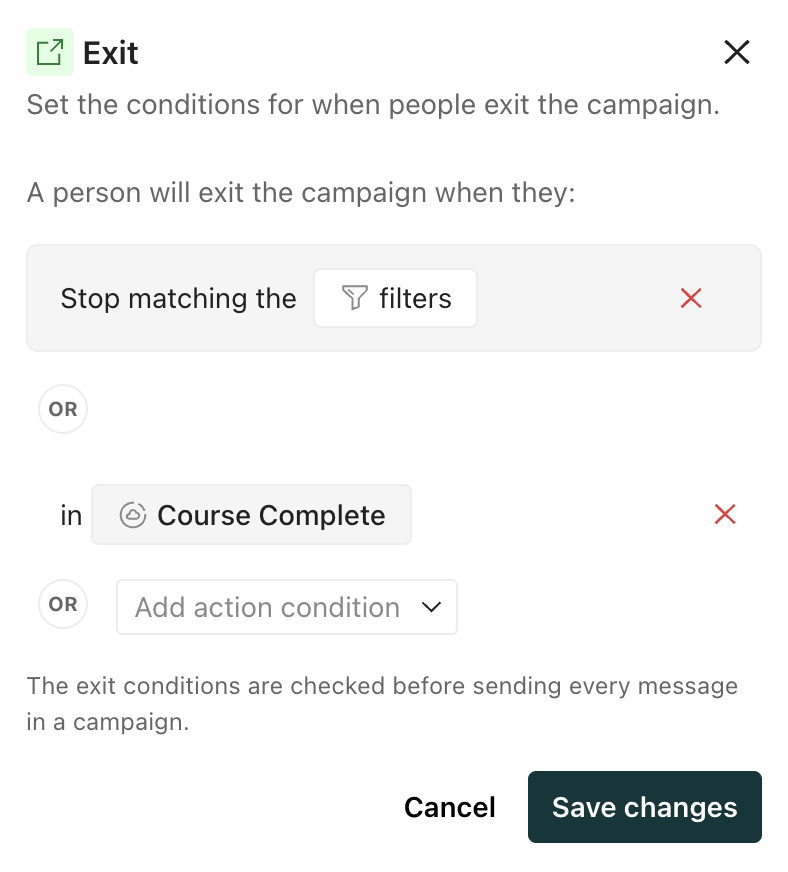 Set your own exit conditions for automations