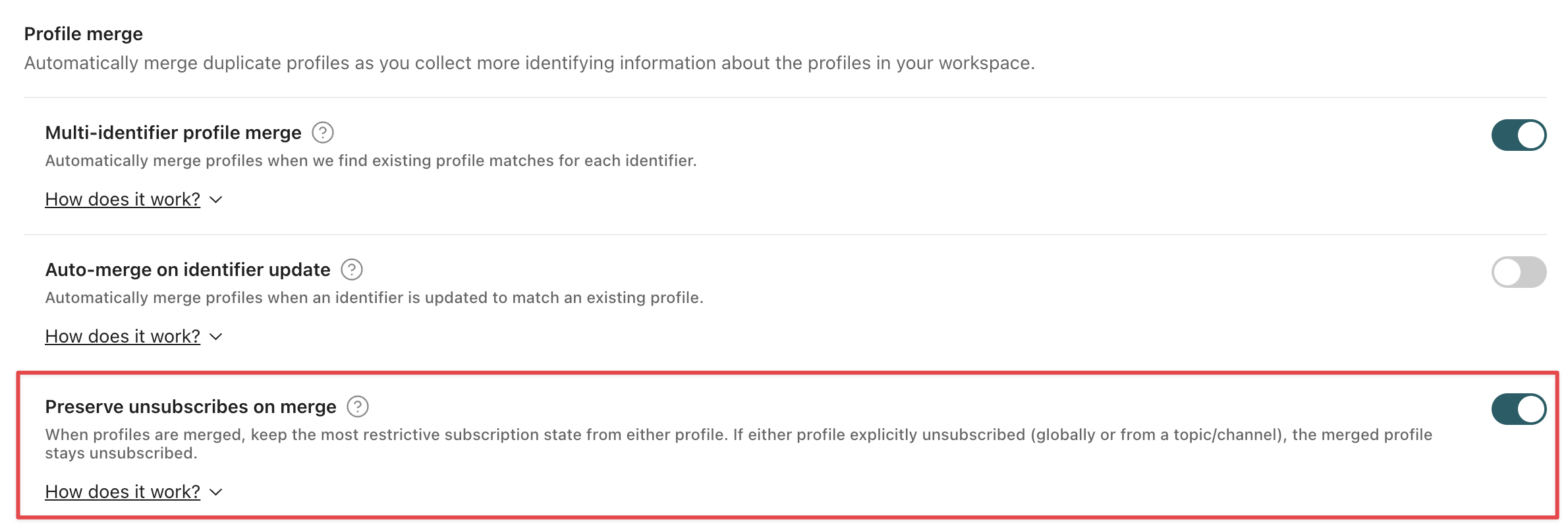 Preserve unsubscribe preferences when merging profiles