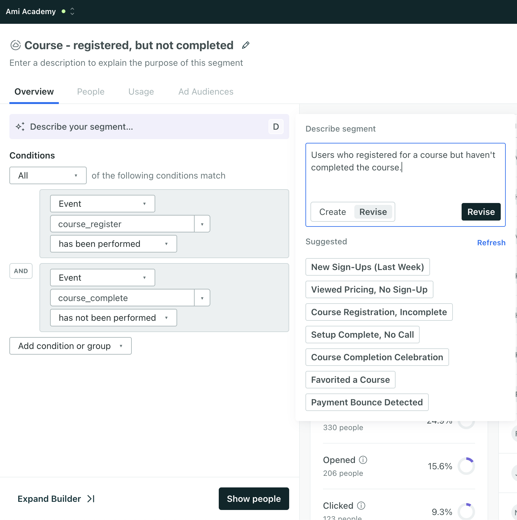 Beta release: build segments with AI