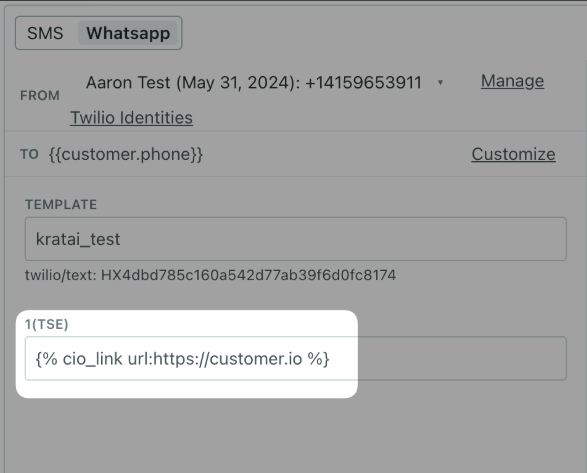 WhatsApp link tracking